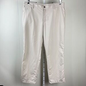 Adidas ClimaLite Golf Pants Mens 38x32‎ Cream Lightweight Casual
